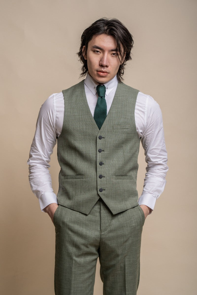 Men’s Slim Fit Sage Green Formal Suit – MIAMI Collection