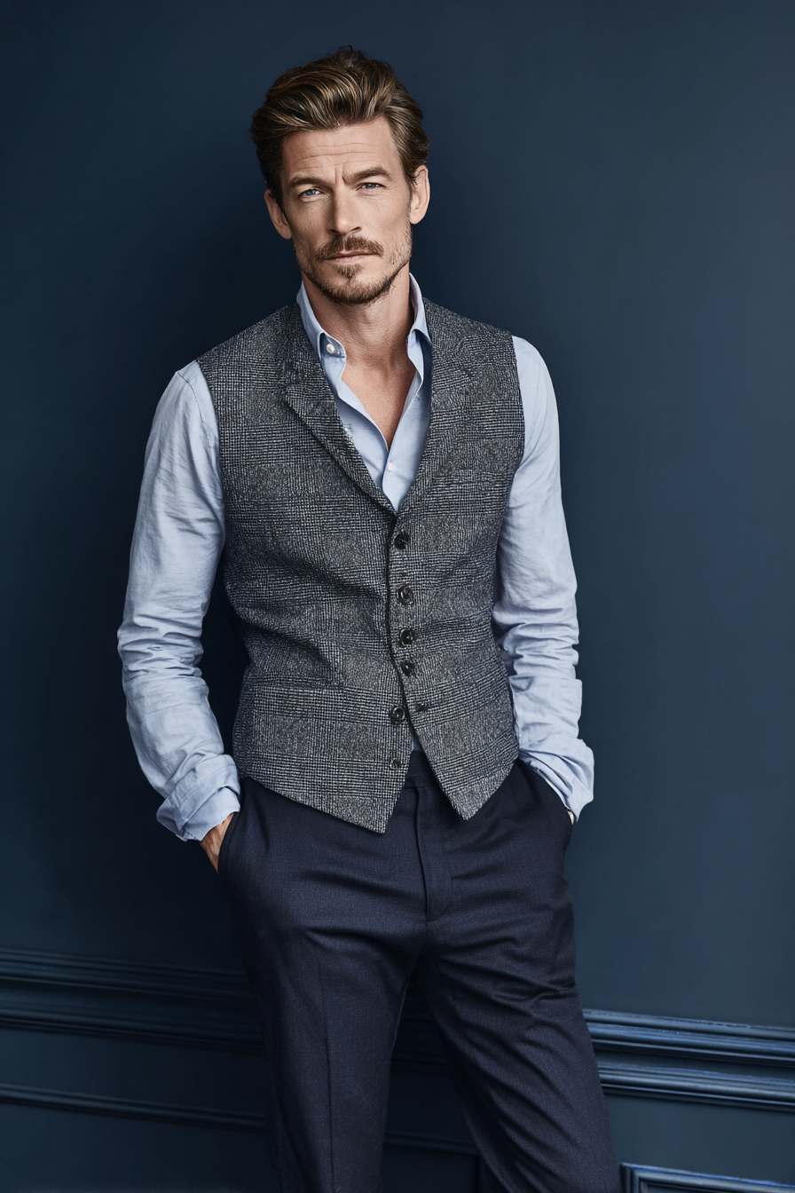 Men's Check Waistcoats