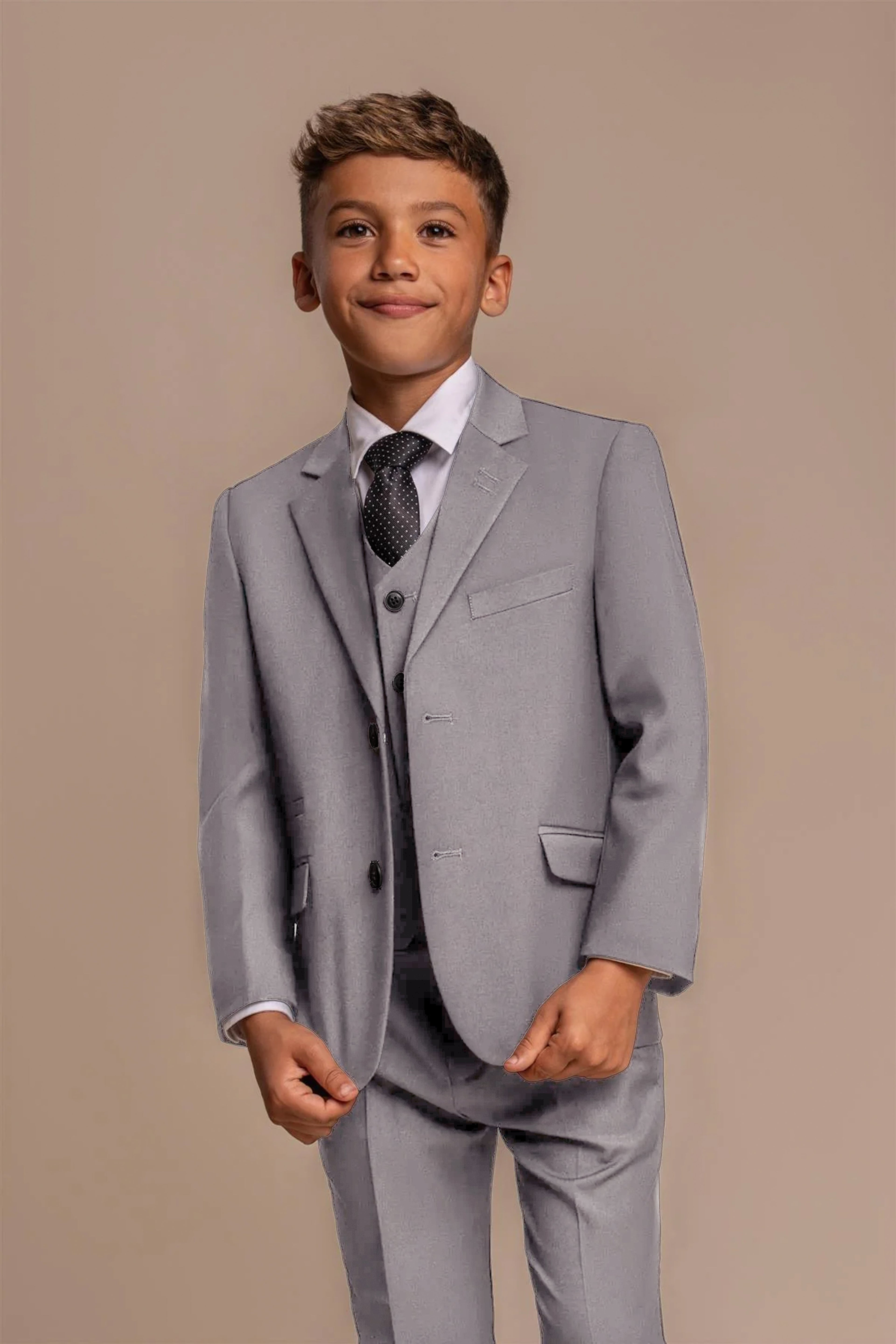 boys’ slim fit event-ready formal wedding suit