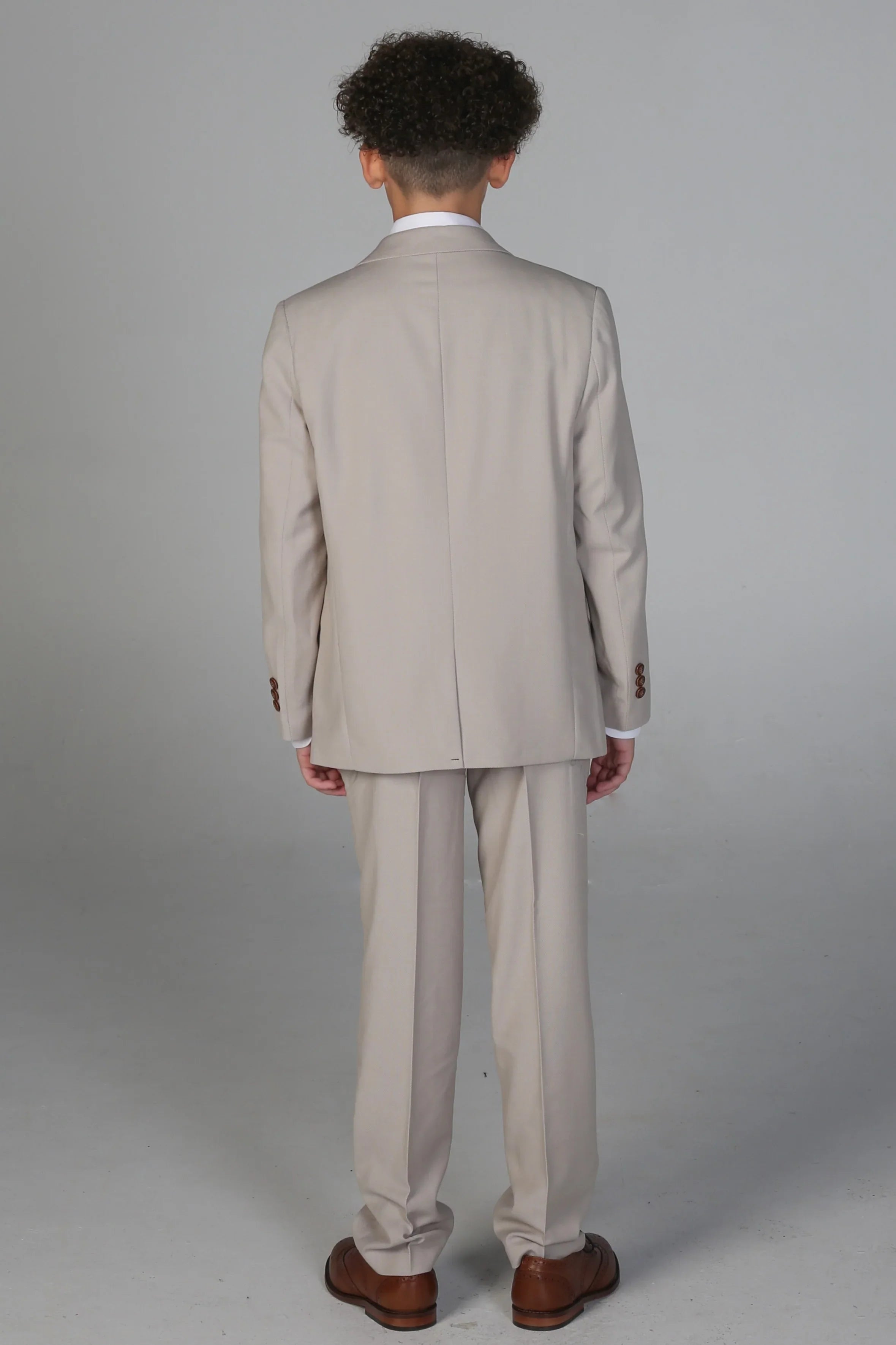 Tailored Beige Suit for Boys – Stone Beige