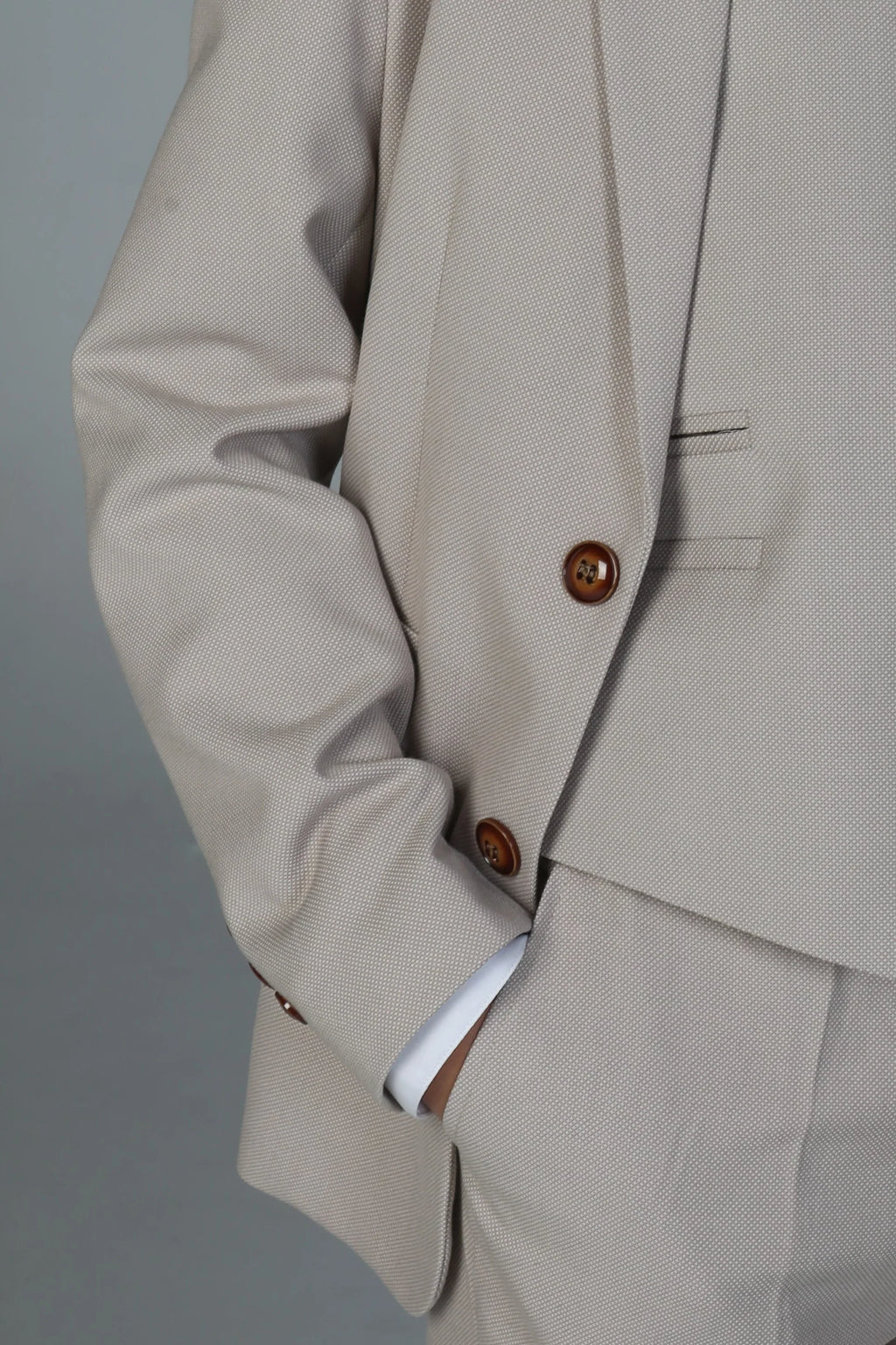 Tailored Beige Suit for Boys – Stone Beige