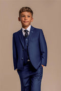 men’s and boys’ matching 3-piece slim fit wedding suits