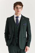 men’s 3-piece glen check tailored fit wedding suit