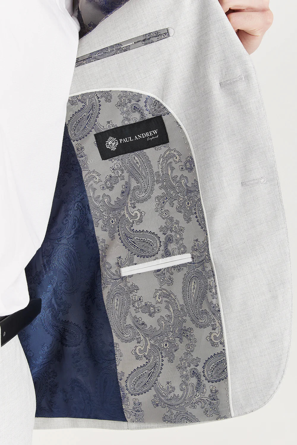 Men’s 3-Piece Tailored Fit Formal Suit - Belmont - Silver Linning Picture