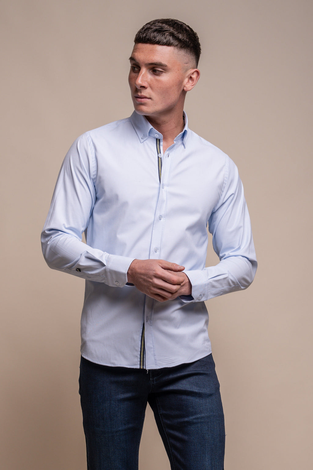 Men’s cotton casual shirt relaxed fit long sleeve