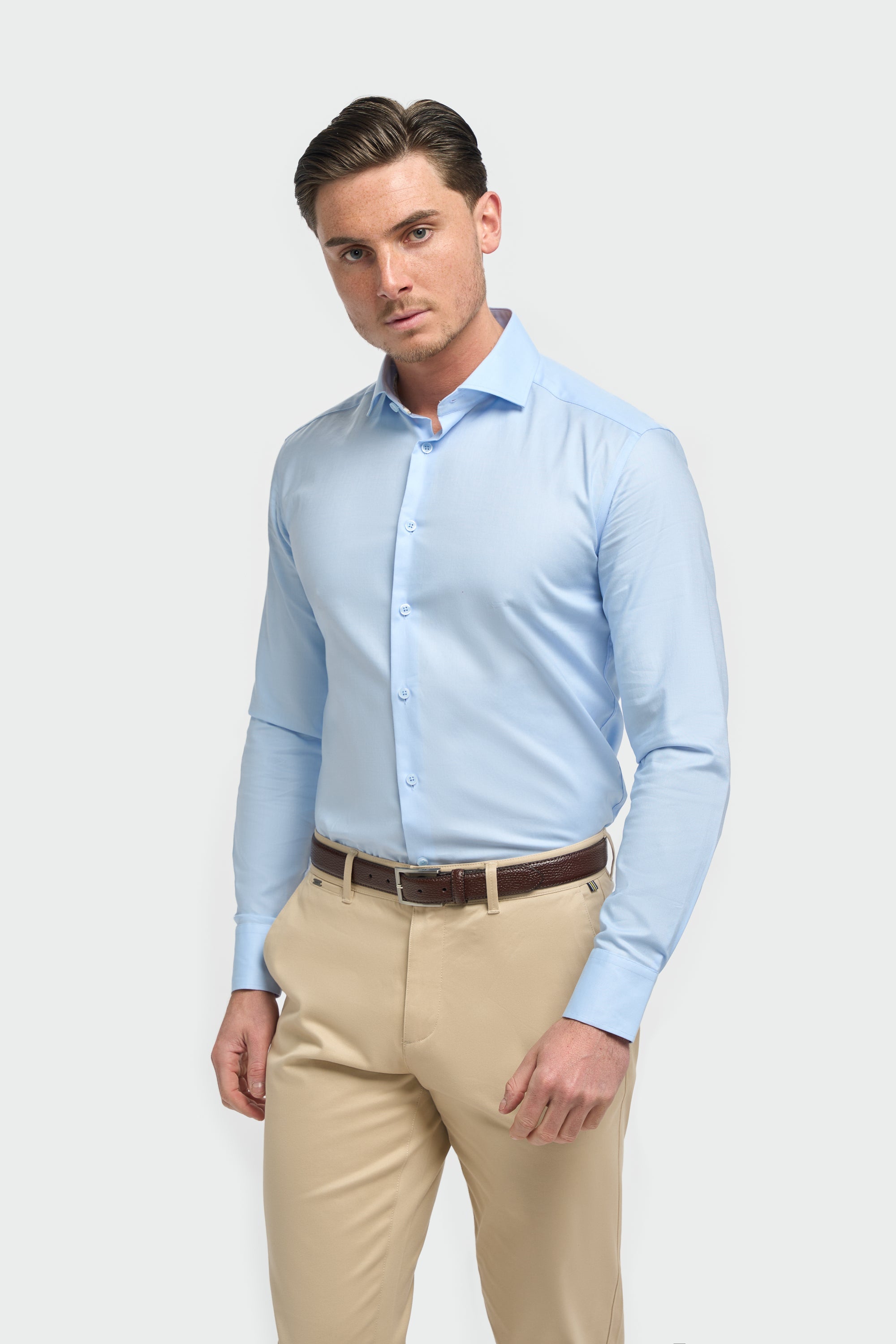 Men’s cotton dress shirt slim fit classic collar