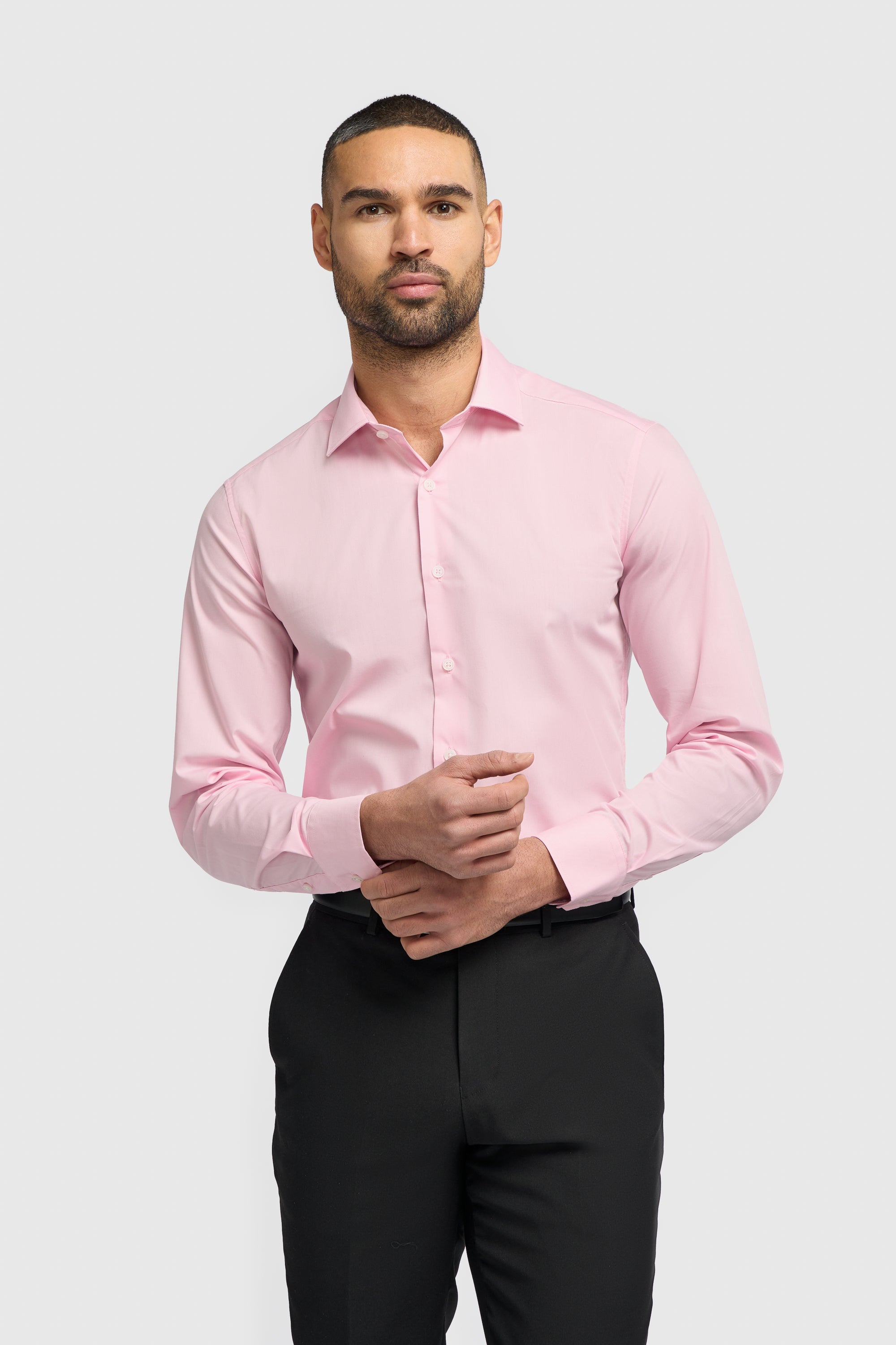 Men’s tailored fit cotton shirt long sleeve business