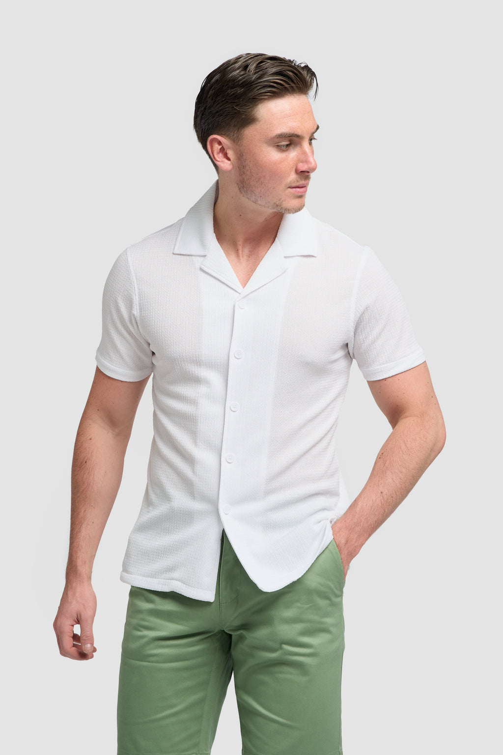 Men’s cotton knit polo shirt short sleeve casual