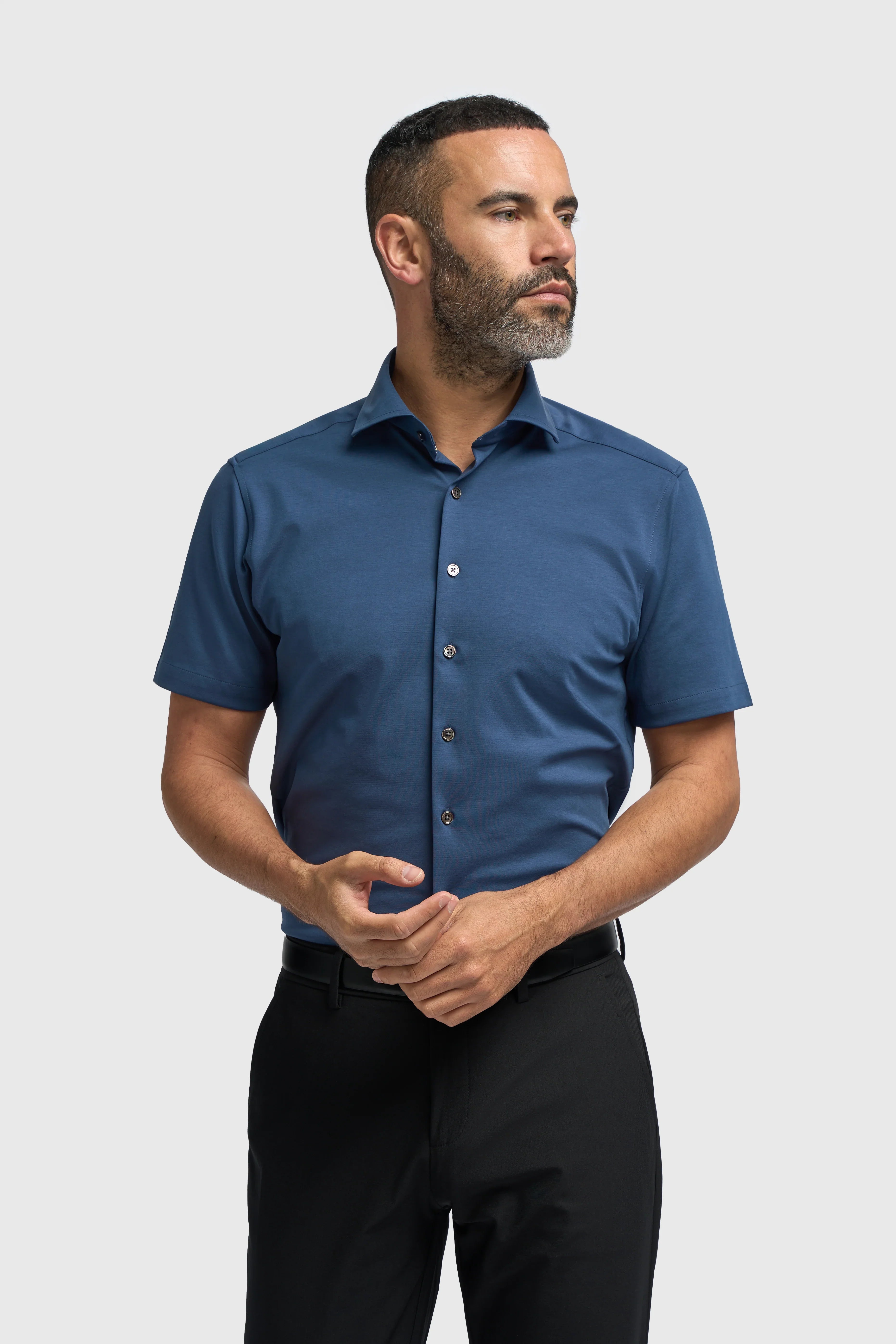 Men’s short sleeve cotton shirt slim fit everyday wear