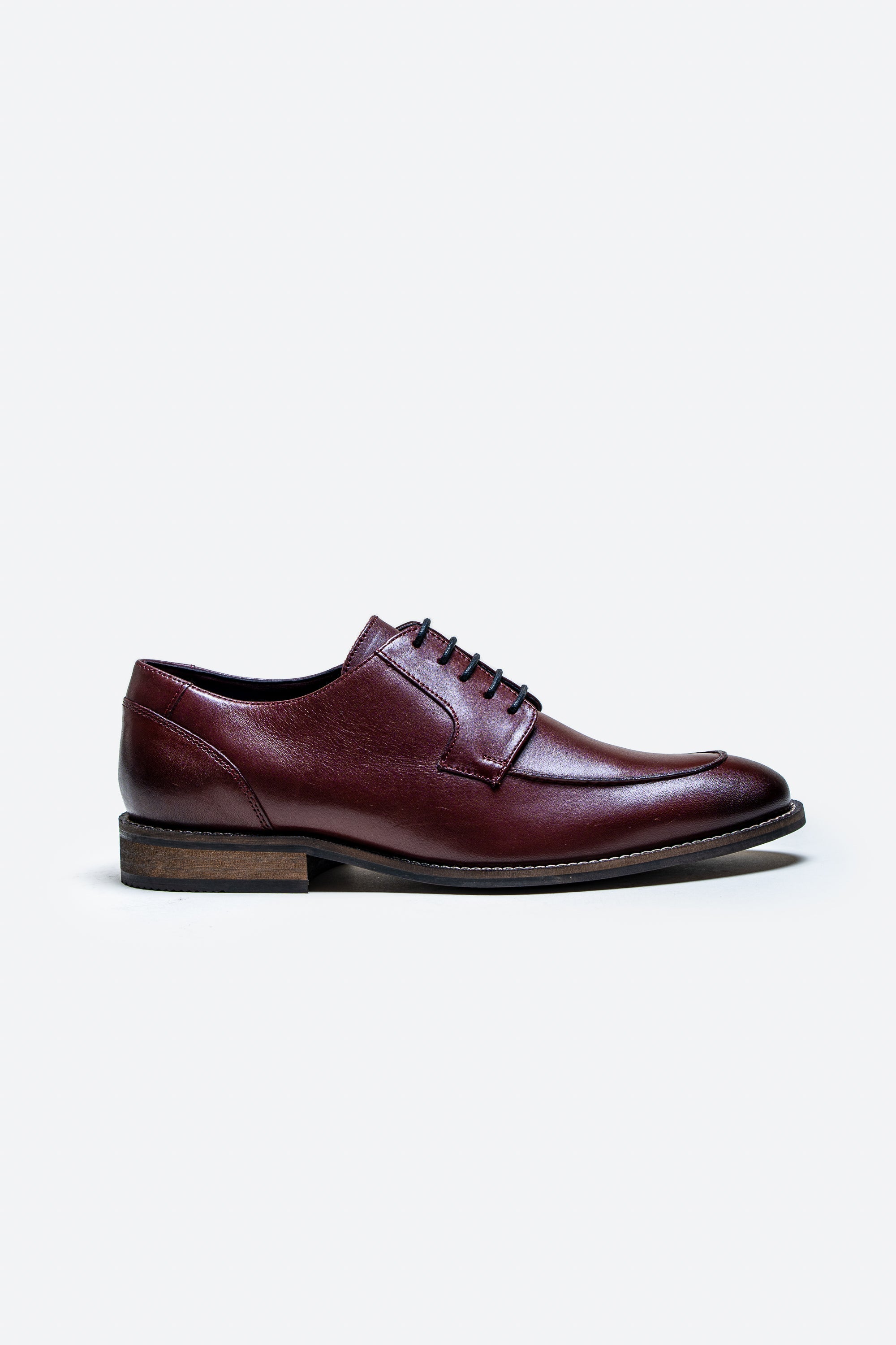 Men's Derby Lace Up Formal Shoes -BERLIN - Bordo Side Picture