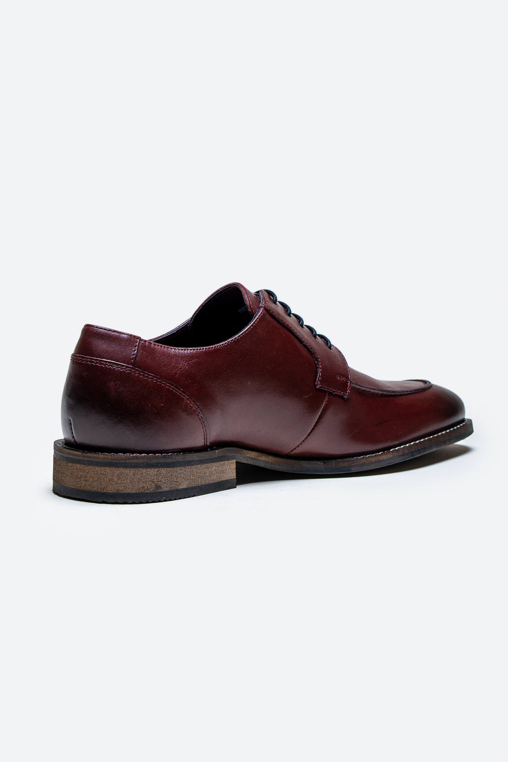 Men's Derby Lace Up Formal Shoes -BERLIN - Bordo Back Picture