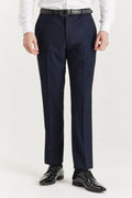 Men’s Glen Check Formal Trousers - Regent - Navy Model Picture
