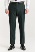 Men’s Glen Check Formal Trousers - Regent - Olive Green Model Picture