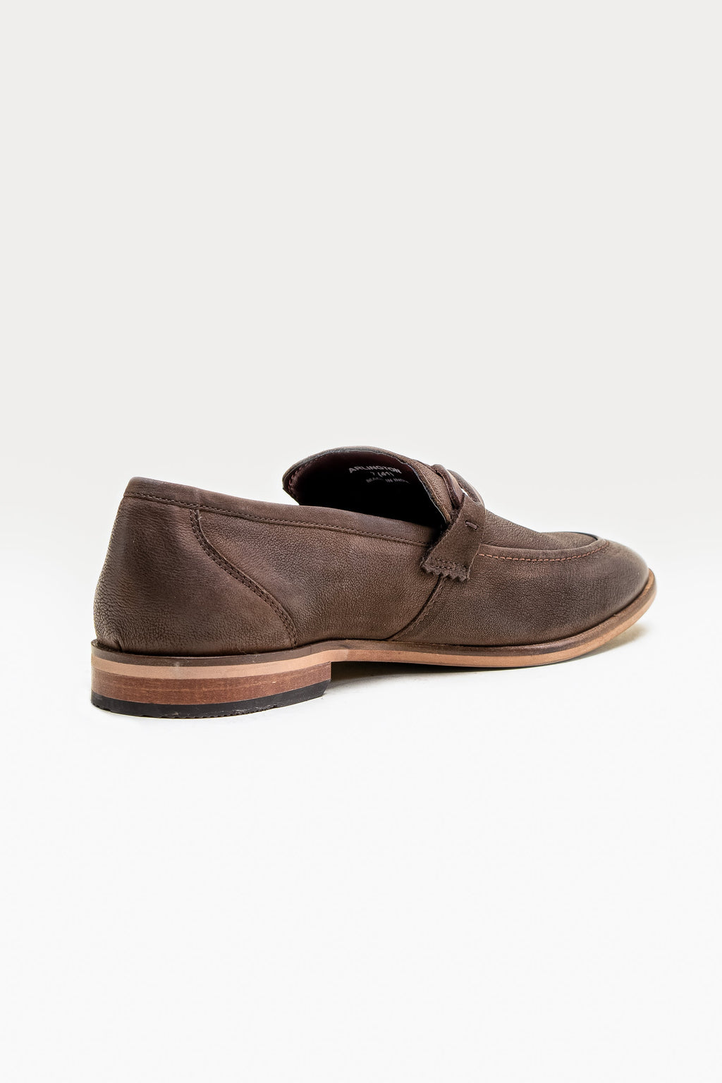 Men's Leather Slip-On Horsebit Loafer - ARLINGTON - Rust Brown Back picture