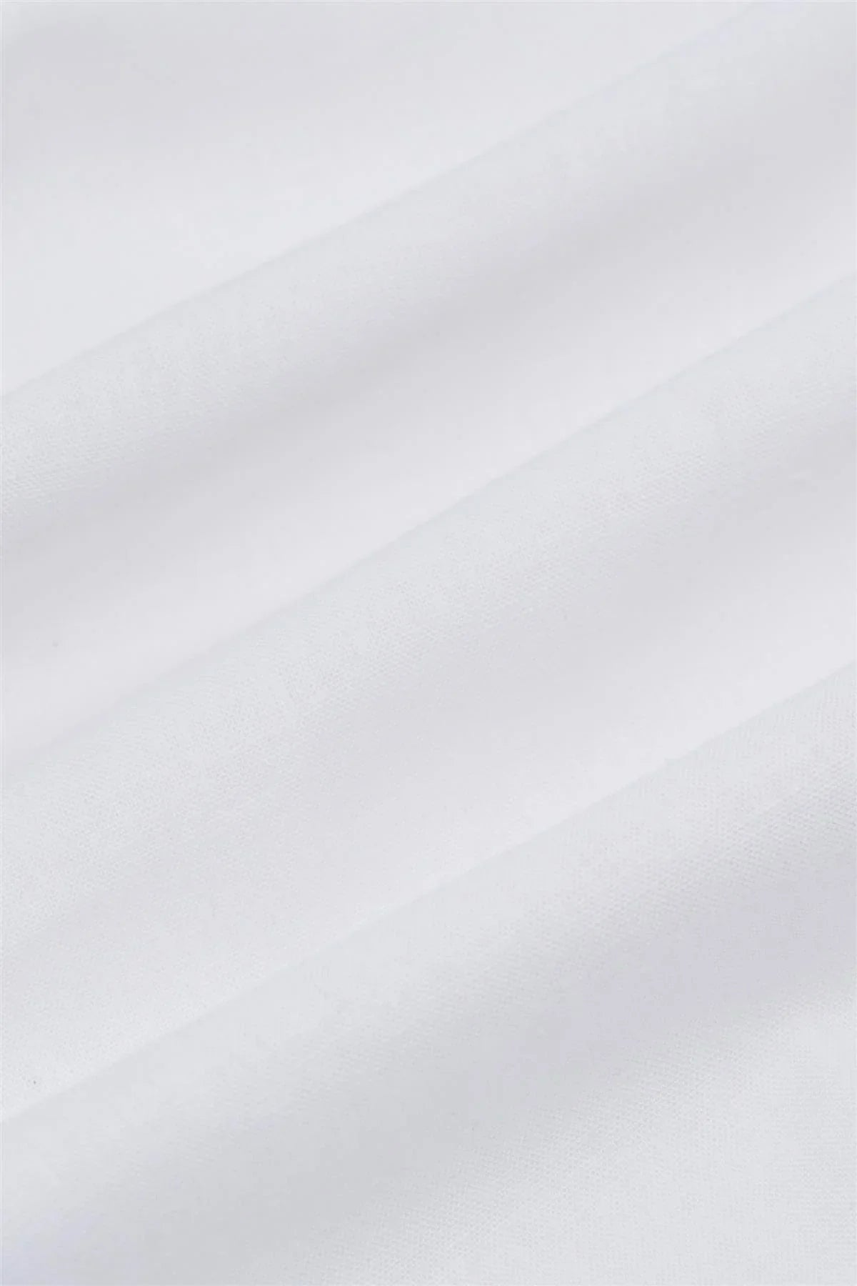 Men’s Linen Blend Slim Fit Button Up Shirt - Matera - White Fabric Picture