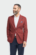 Image of men’s linen slim fit blazer, casual jacket for spring events