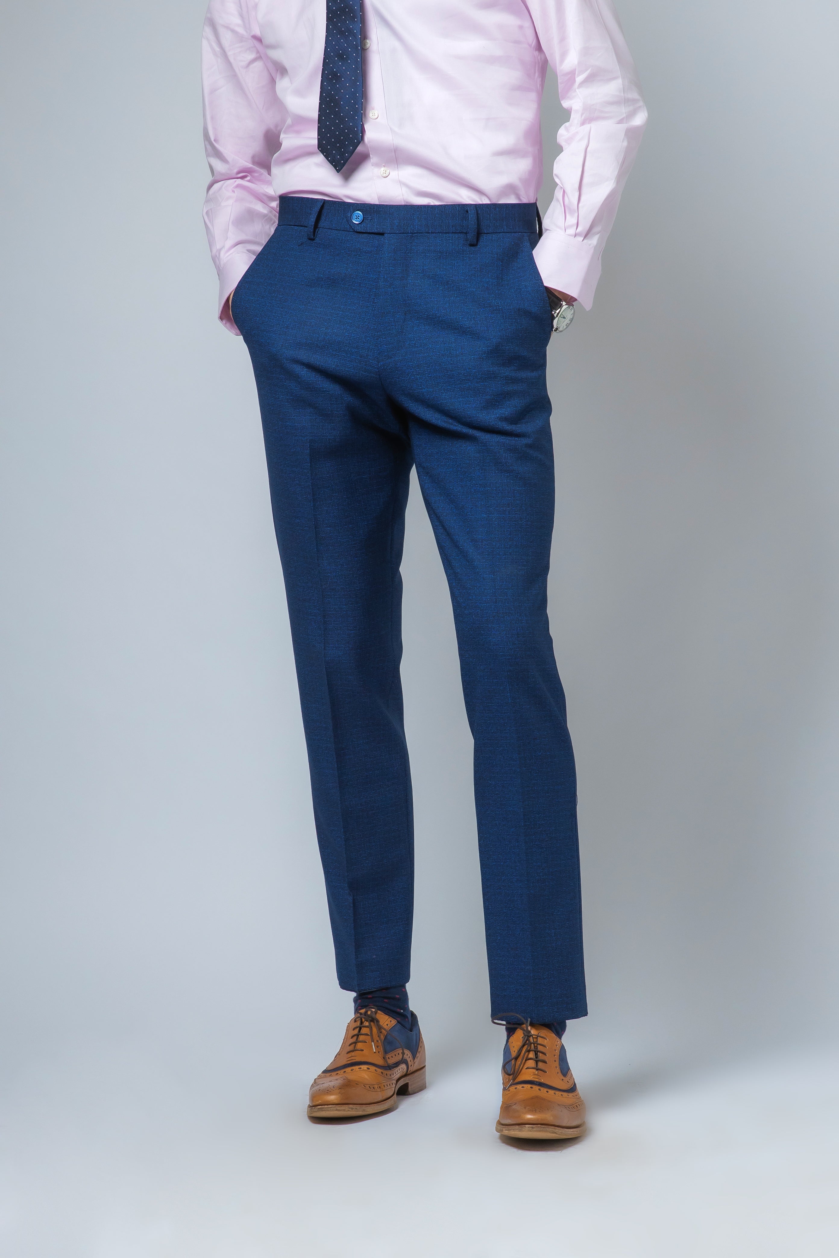 MATEO Indigo Blue Men's Slim Fit Suit
