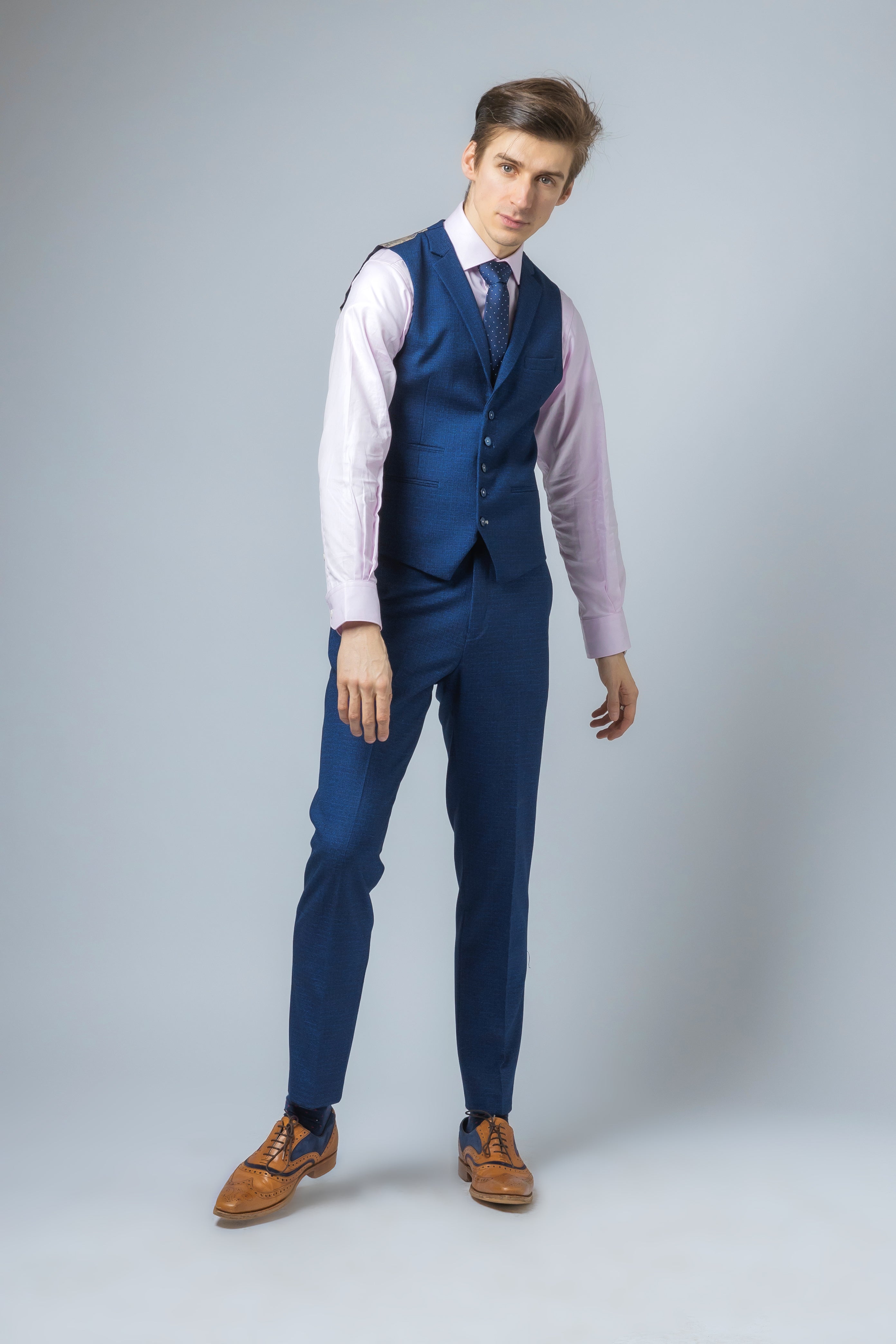 MATEO Indigo Blue Men's Slim Fit Suit