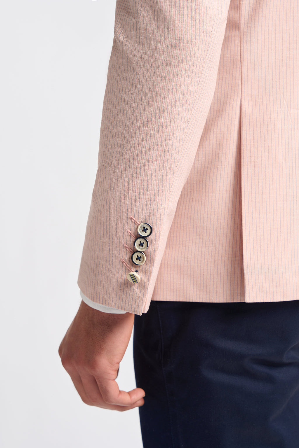 Men’s Pink Pinstripe Slim Fit Blazer SENAN