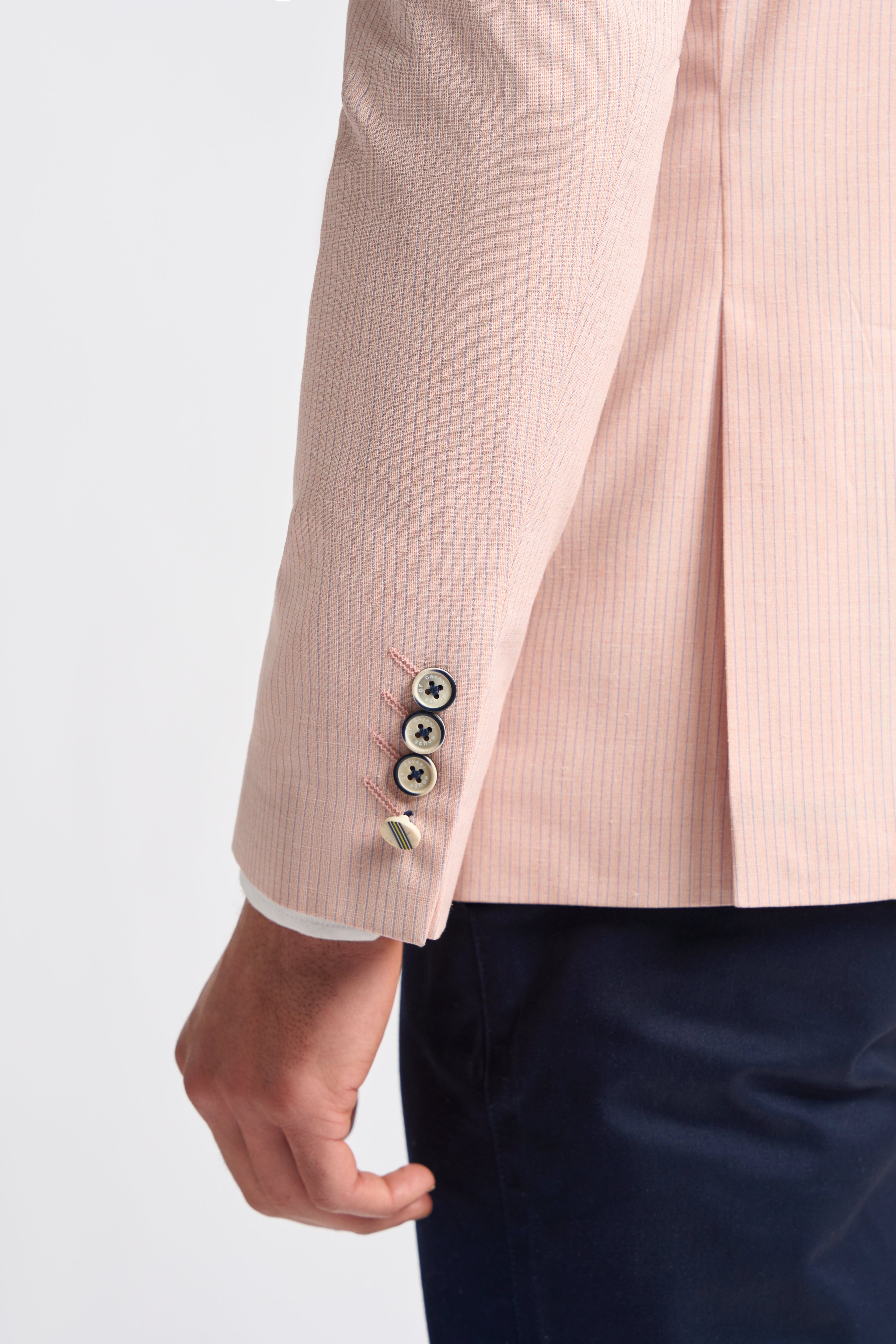 Men’s Pink Pinstripe Slim Fit Blazer SENAN