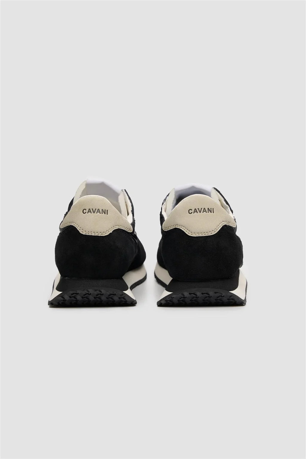 Men’s Suede-Accented Runner Trainers - International Runners - Black Back Picture