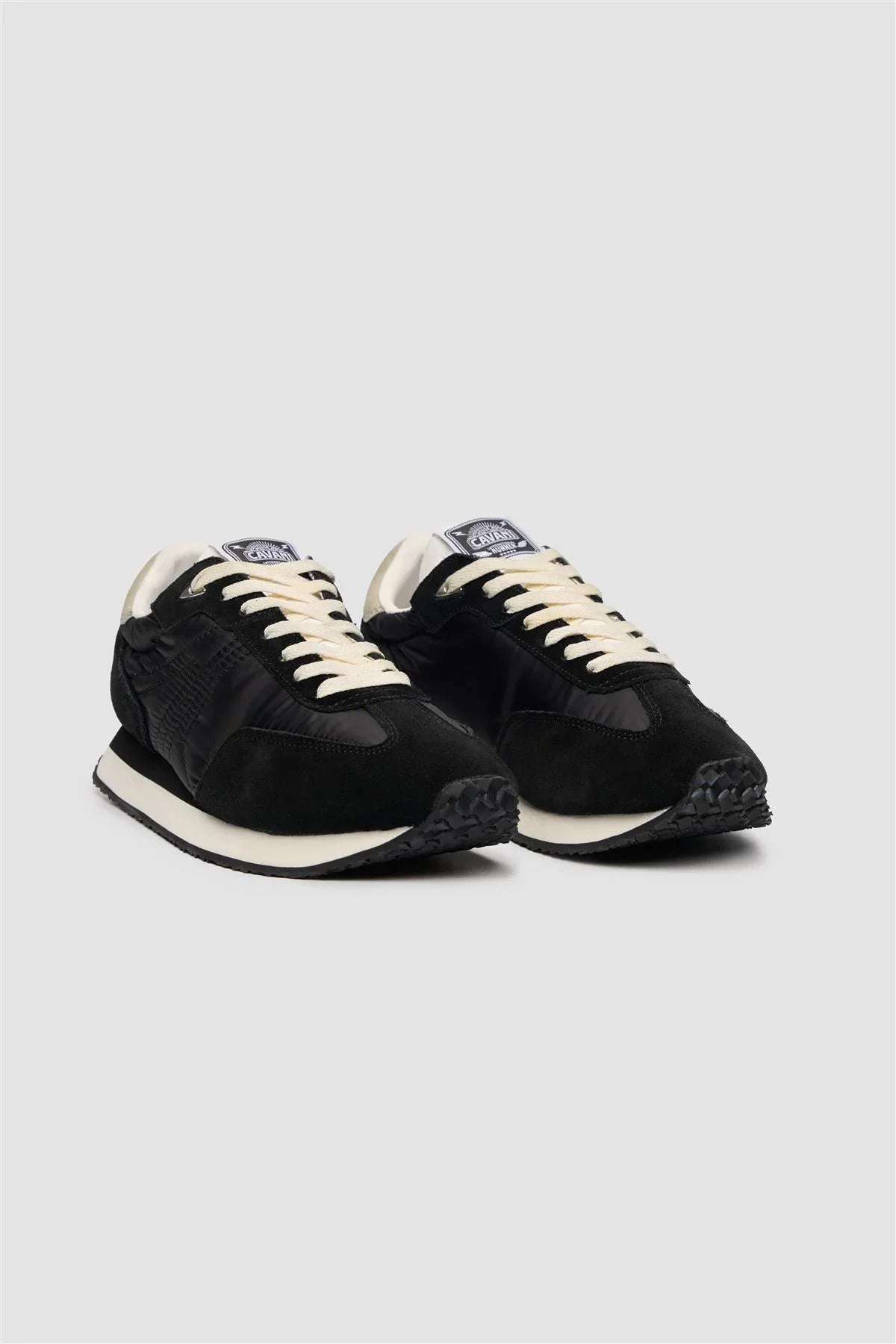 Men's black suede-accented runner trainers, INTERNATIONAL RUNNERS.