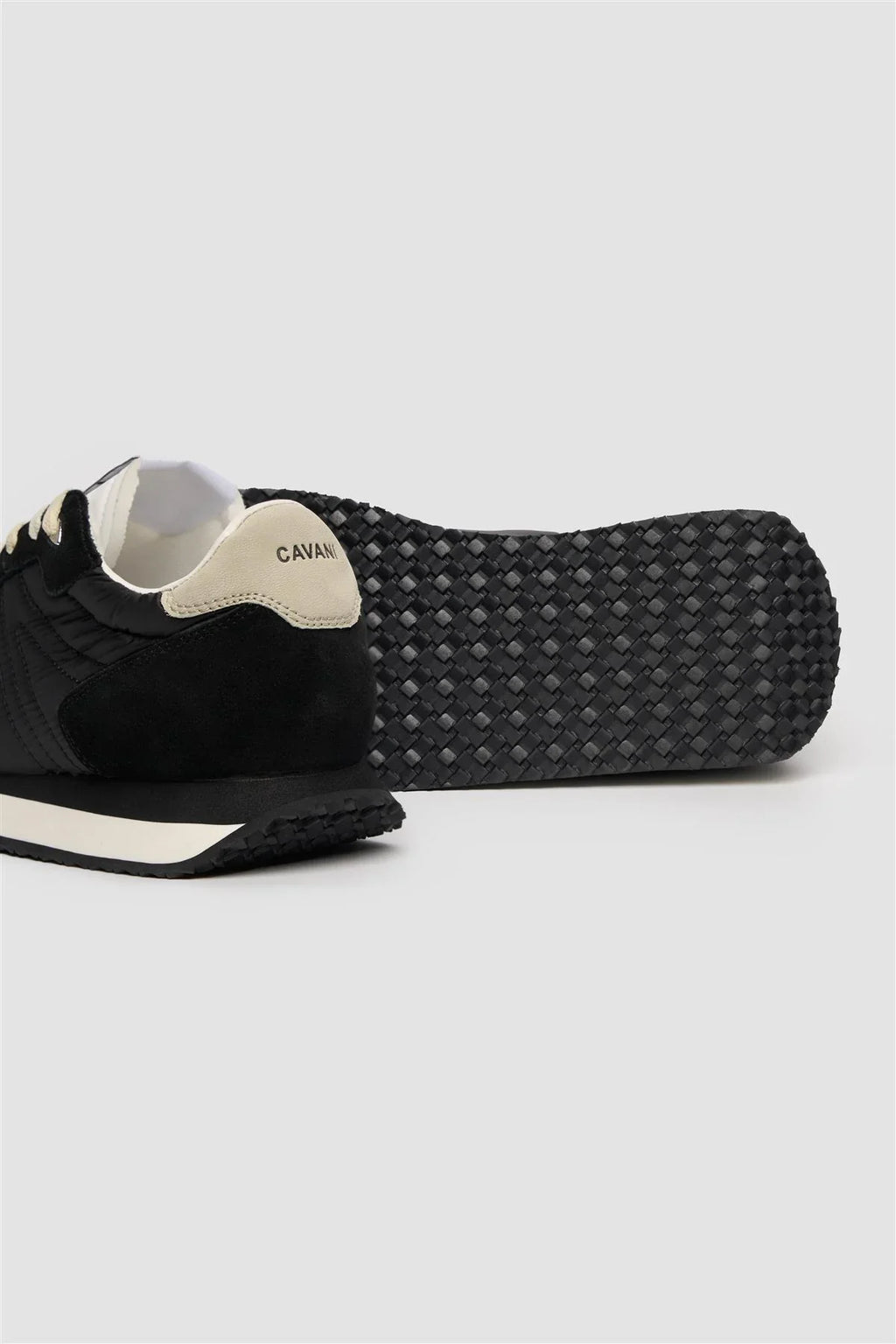 Men’s Suede-Accented Runner Trainers - International Runners - Black Sole Picture
