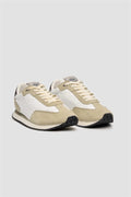 Men's cream suede-accented runner trainers, INTERNATIONAL RUNNERS.