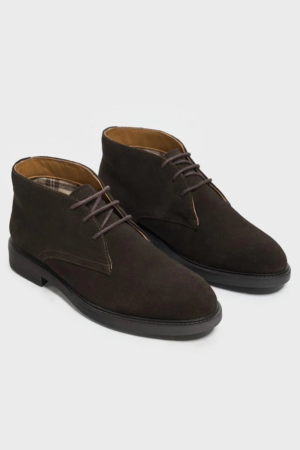 Men's brown suede leather chukka boots, FERNANDO.
