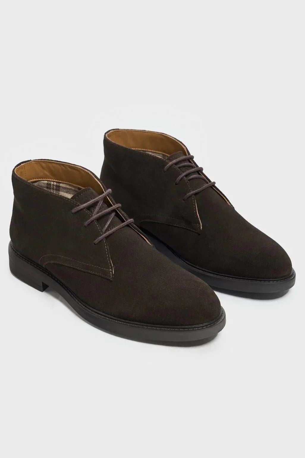 Men's brown suede leather chukka boots, FERNANDO.