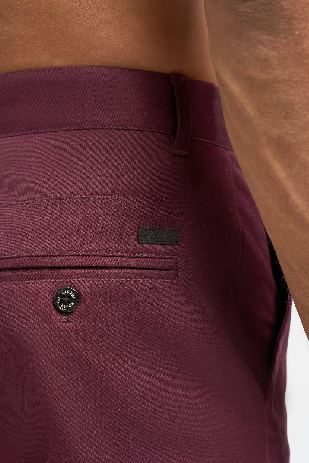 Men's Twill Dakota Chino Trousers - Wine