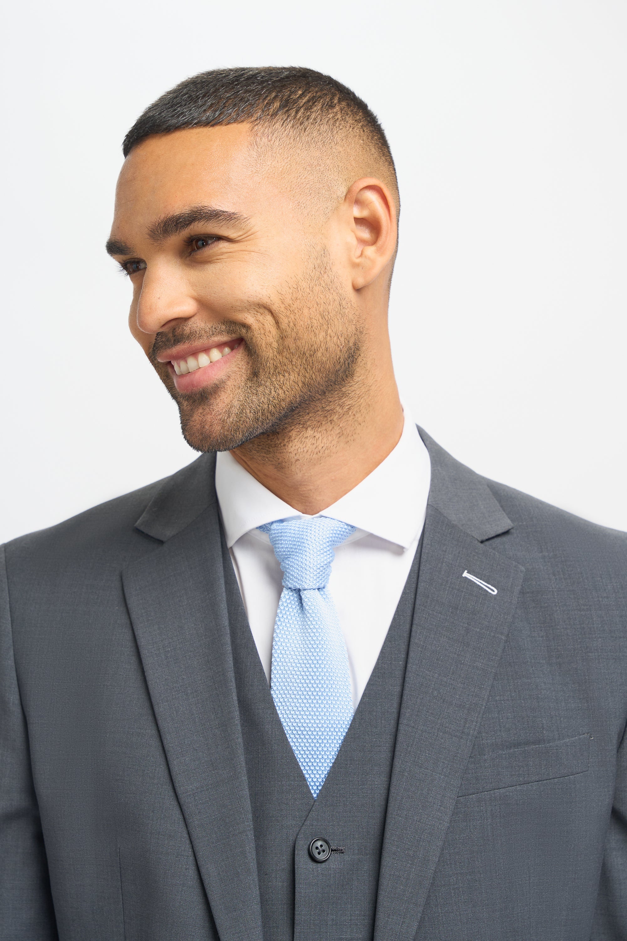 Mens Charcoal Wool Blend Slim Fit Suit Jacket BOND
