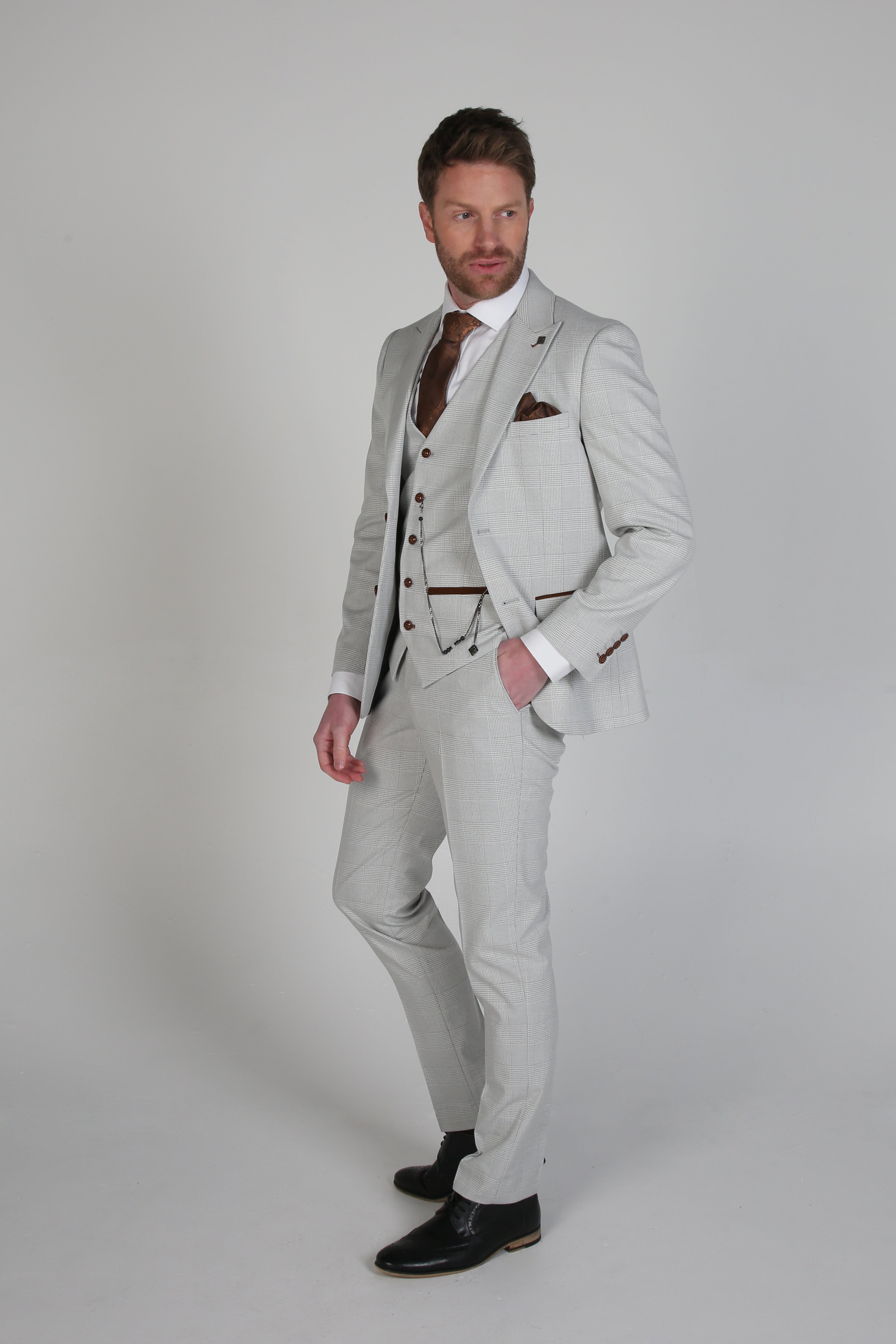 Tailored Beige Suit for Men – Stone Beige