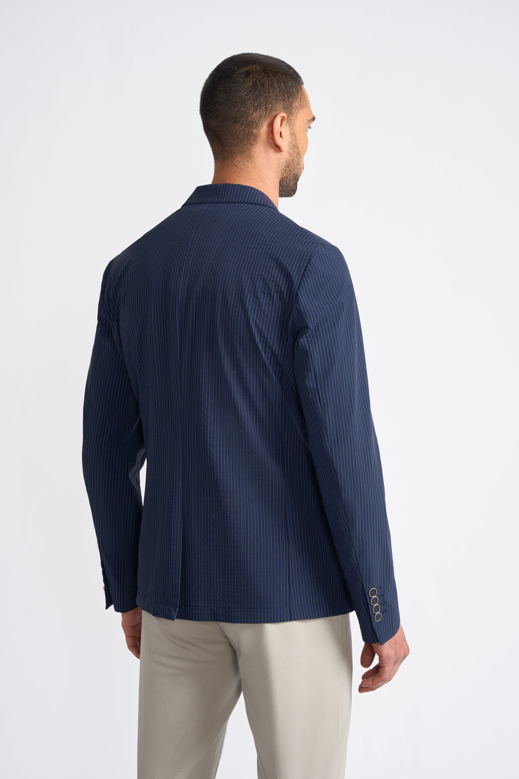 Men’s Navy Pinstripe Formal Blazer ODENSE
