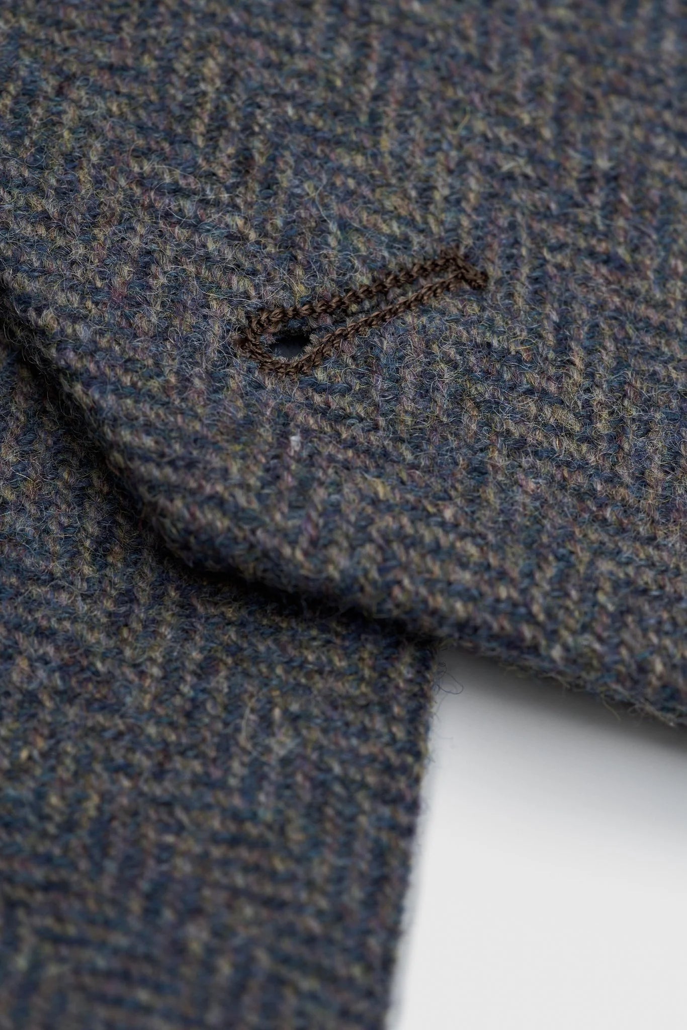 Men’s Savoy Grey 3 Piece Wool Herringbone Tweed Suit Thomas - Waistcoat Detail Picture