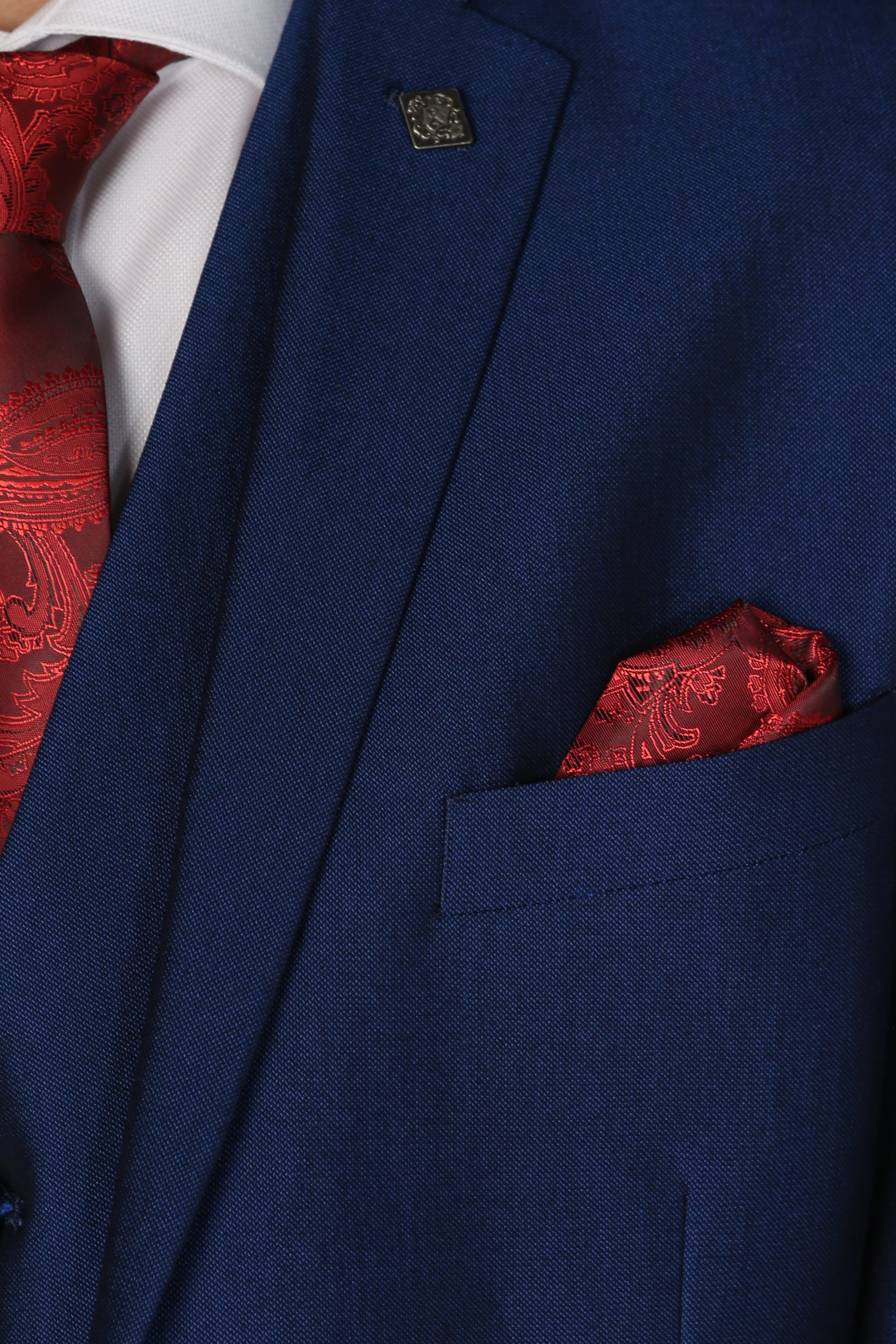 Mens Navy Sheen Effect Suit Jacket KINGSLEY