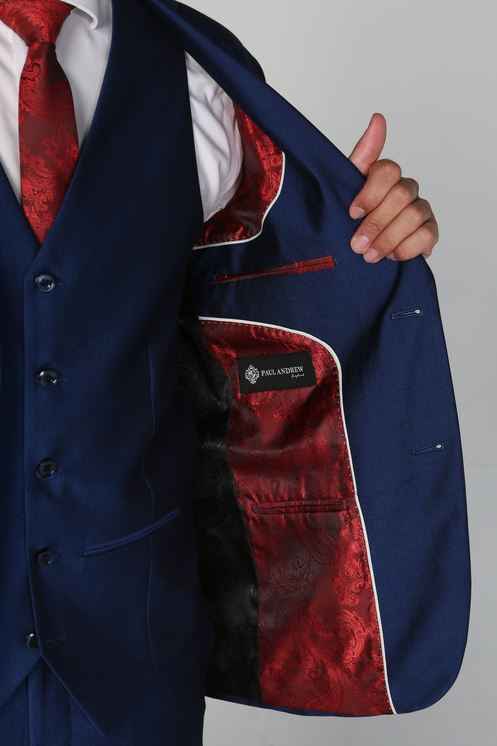 Mens Navy Sheen Effect Suit Jacket KINGSLEY