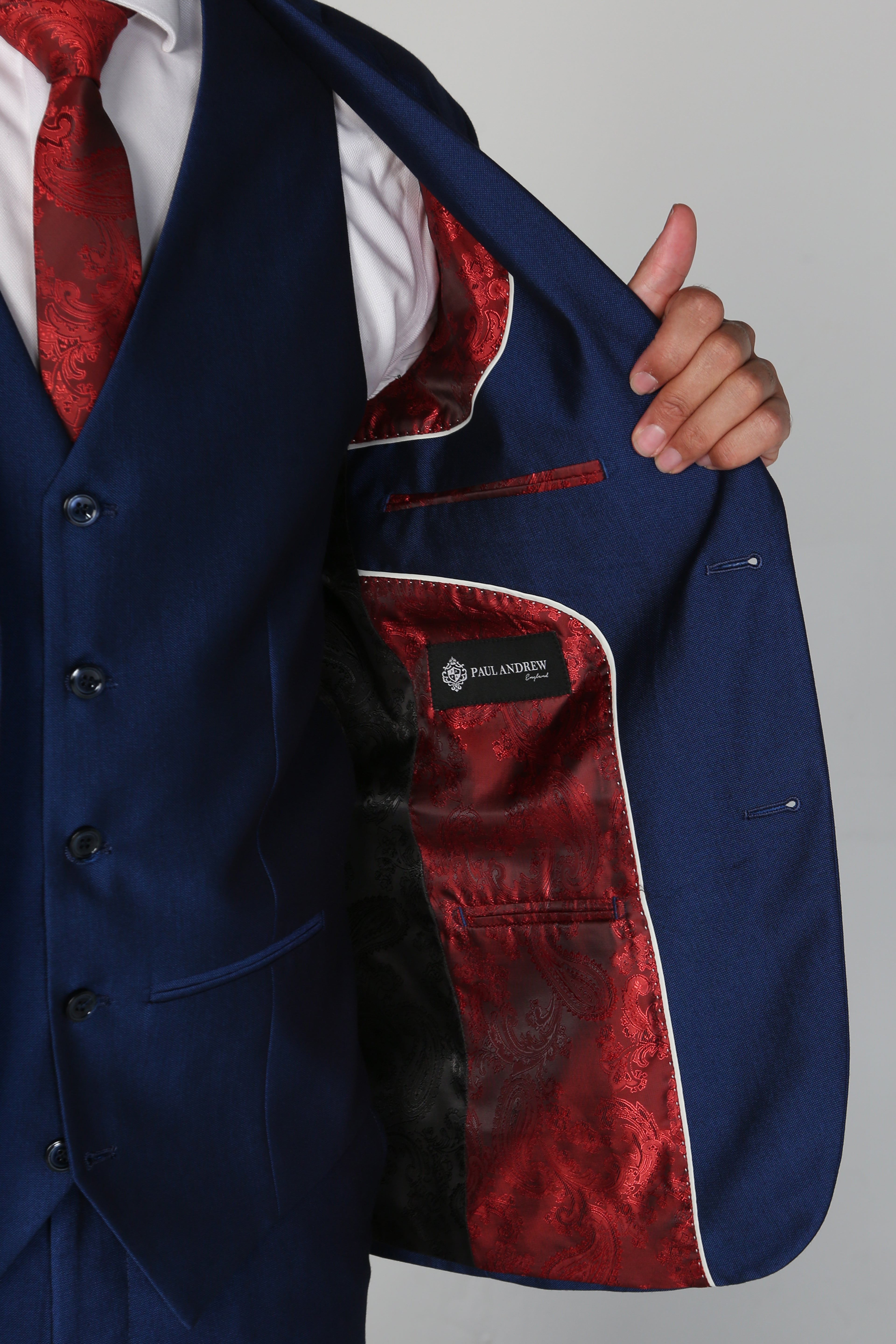 Mens Navy Sheen Effect Suit Jacket KINGSLEY
