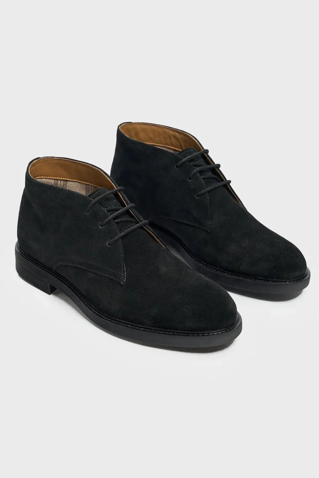 Men's black suede leather chukka boots, FERNANDO.