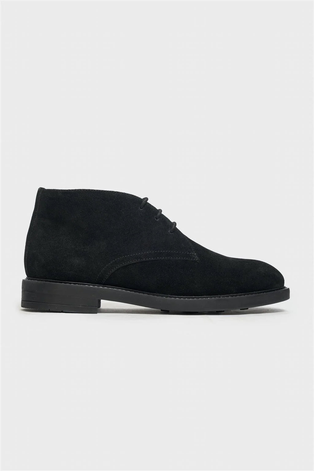 Men’s Suede Leather Chukka Boots - Fernando -Black Side Picture