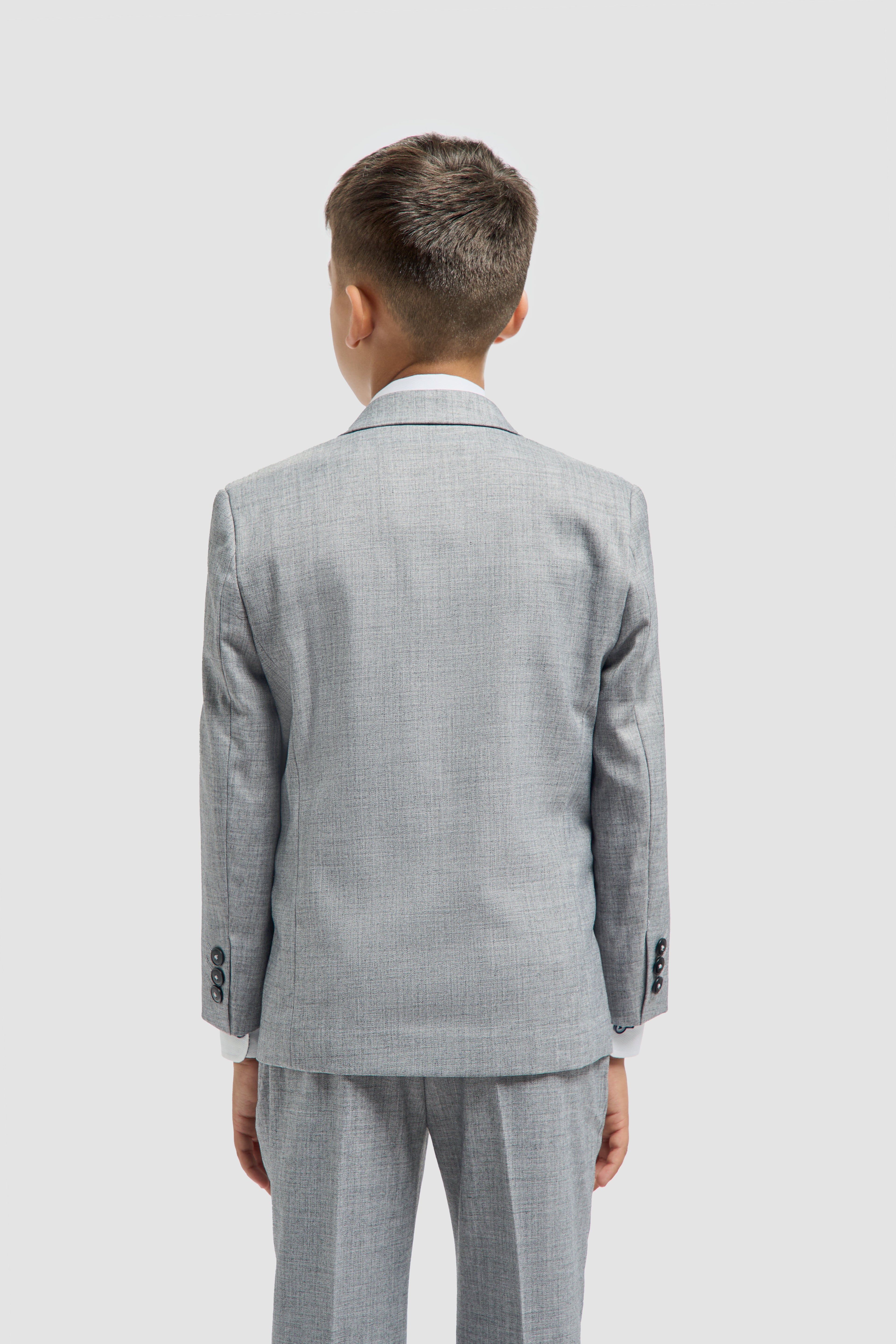 Premium Slim Fit Boys Suit – MALIBU - Grey Model Picture