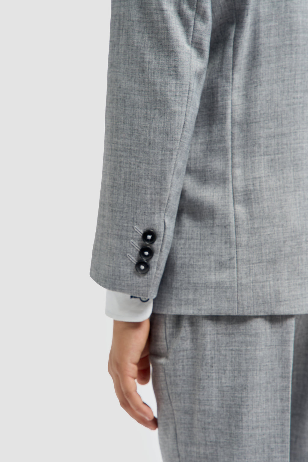 Premium Slim Fit Boys Suit – MALIBU - Grey Detail Picture