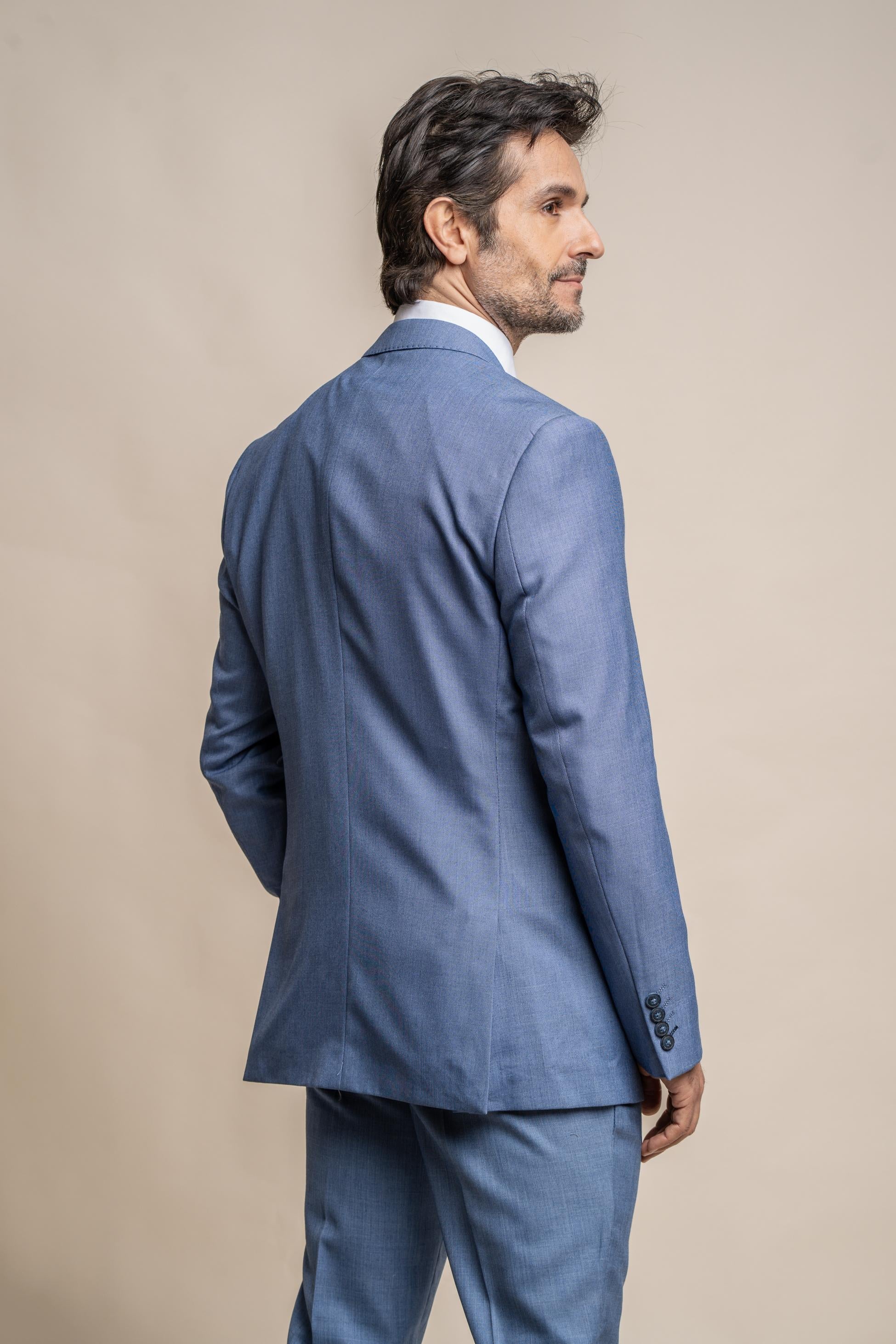 Mens Sky Blue Slim Fit Suit Jacket REEGAN