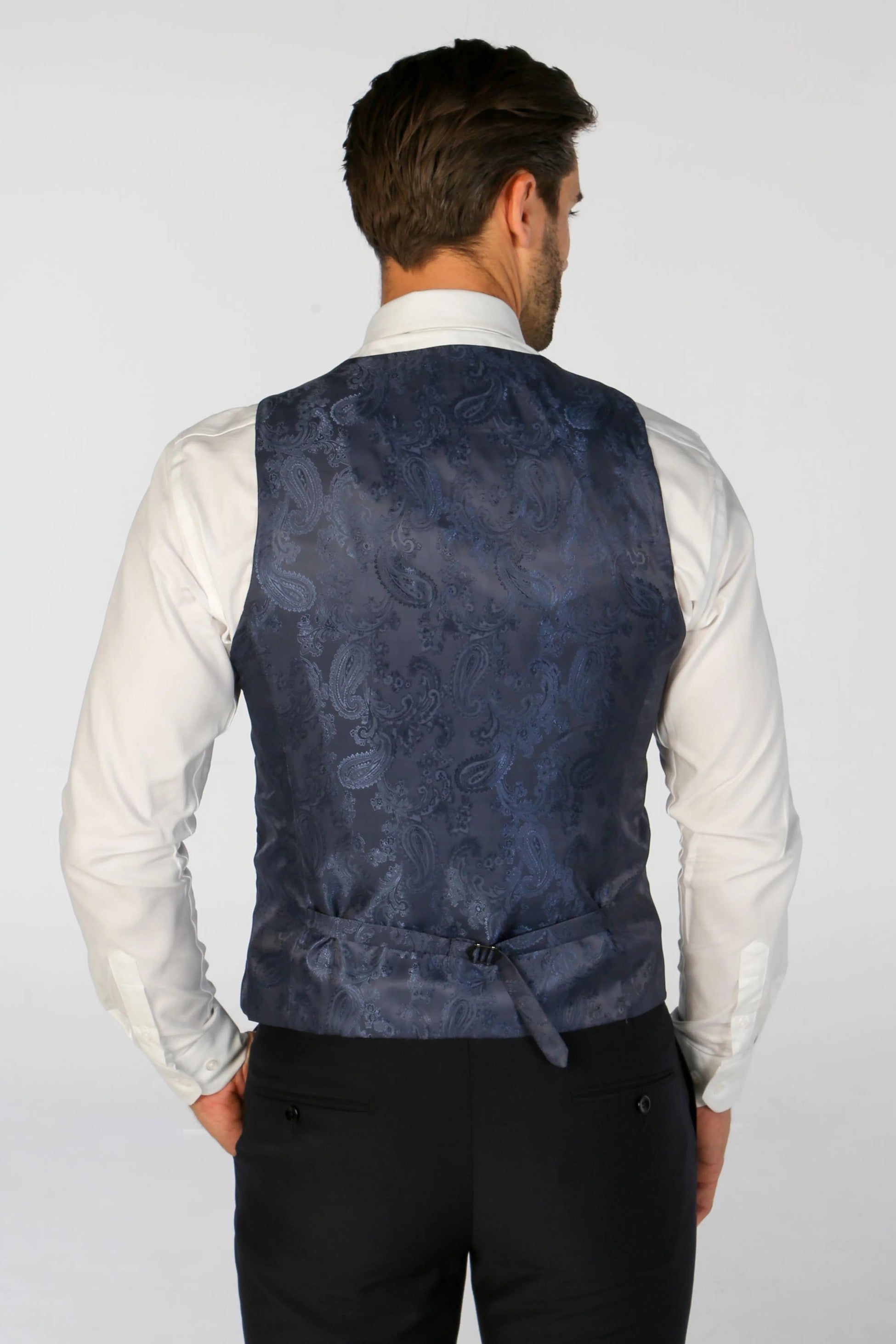 Mens Navy Tailored Fit Waistcoat PARKER