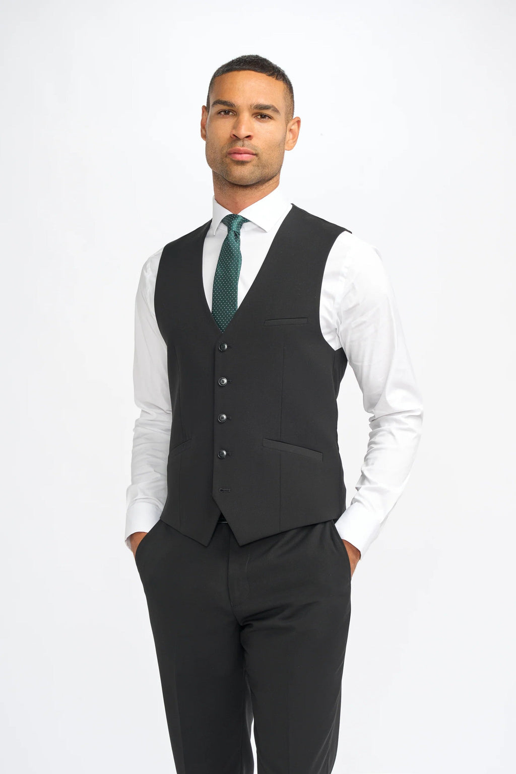 Slim Black Suit for Men – Black