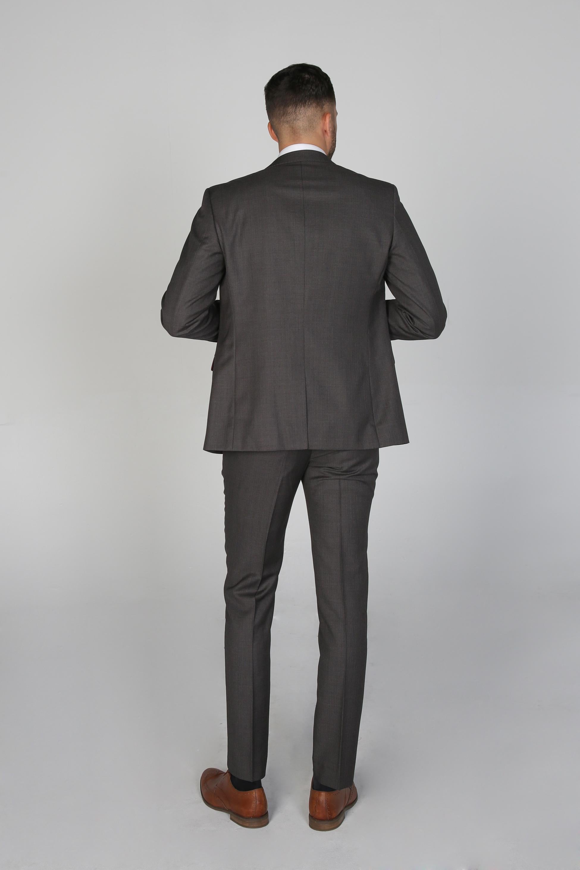 Tailored Grey Suit for Men – Charcoal Grey