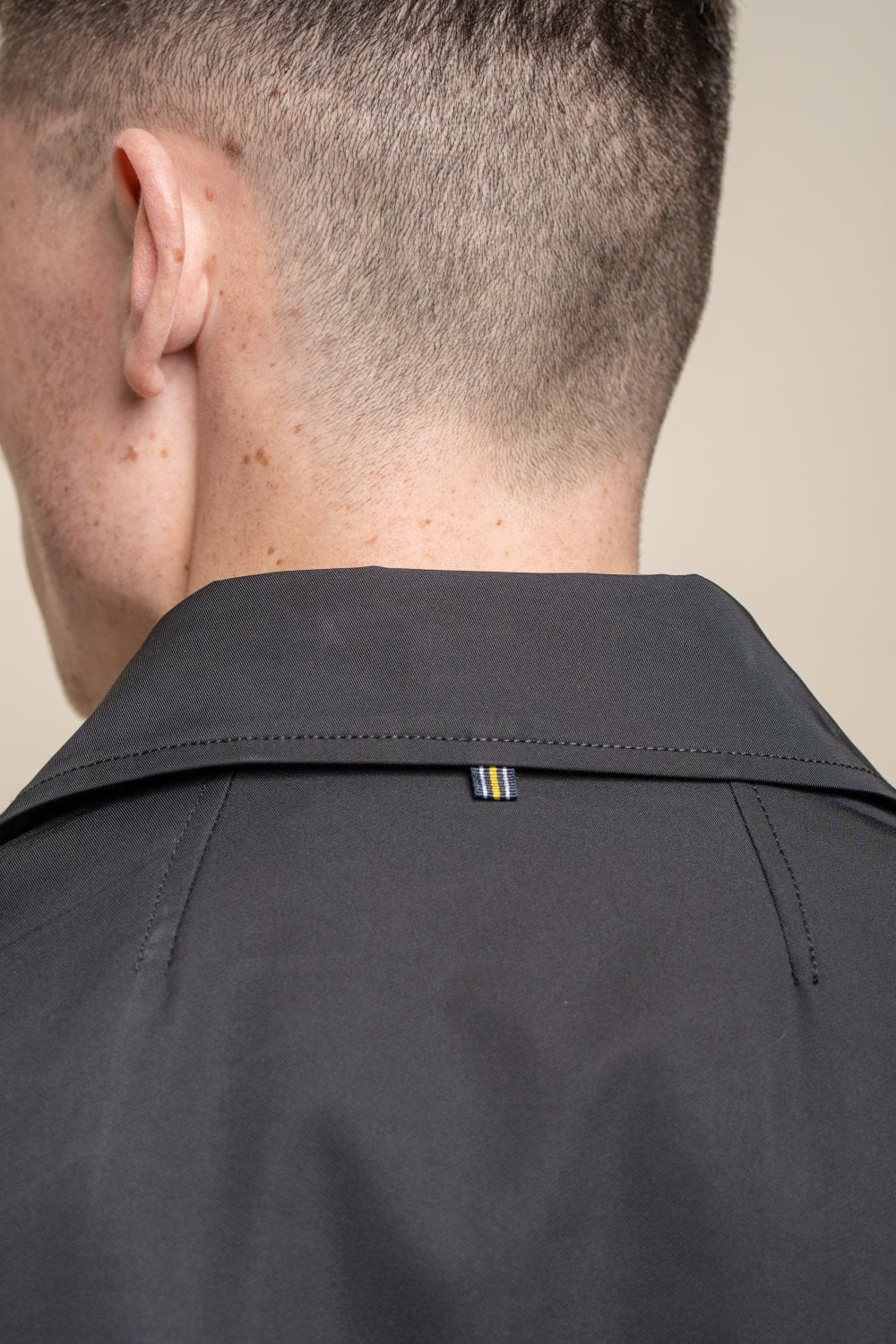 Men's black mid-length lightweight casual coat, BARRACUDA.