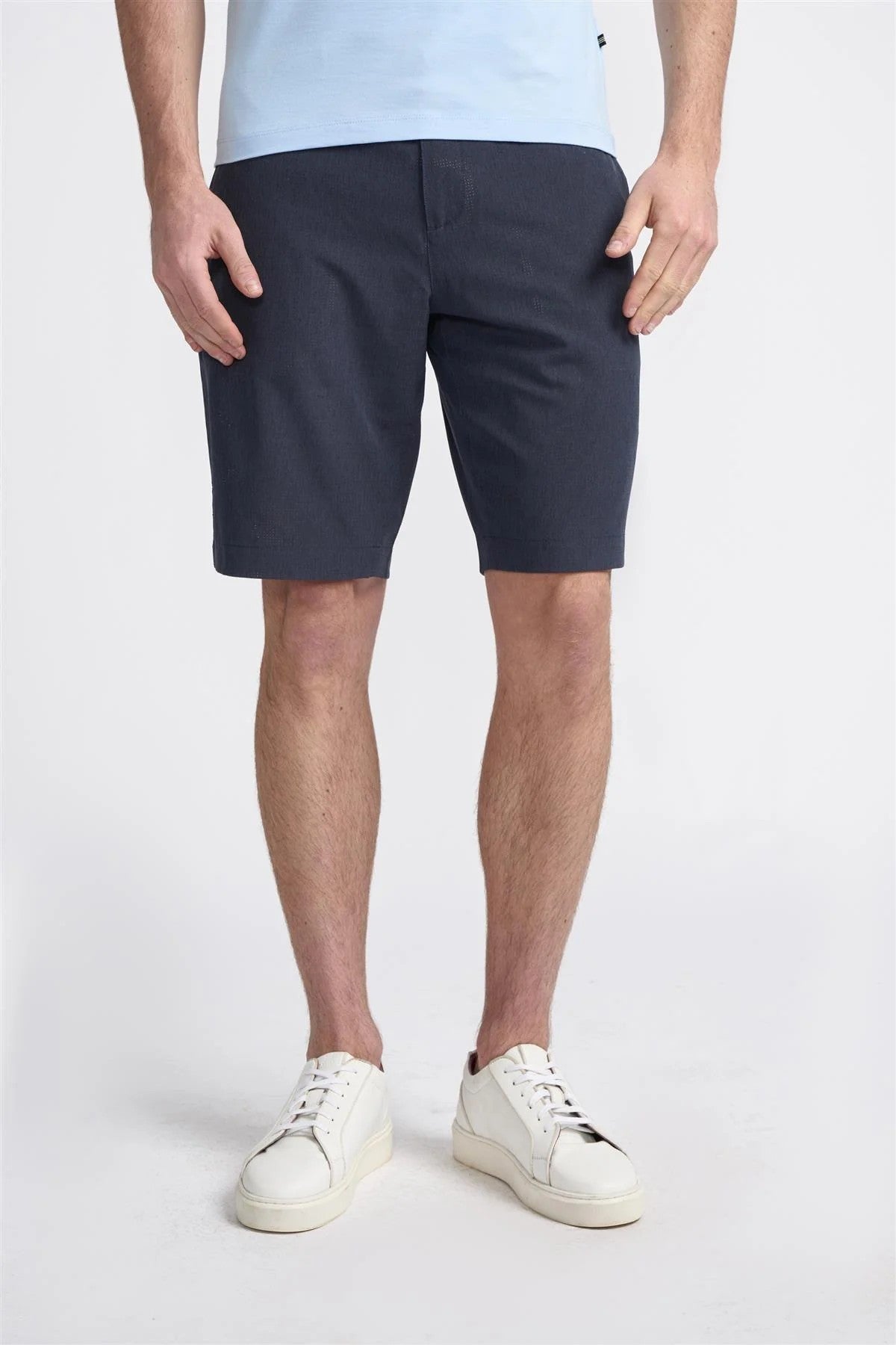 Men's Cotton Summer Essential Textured Short – DENVER - Navy