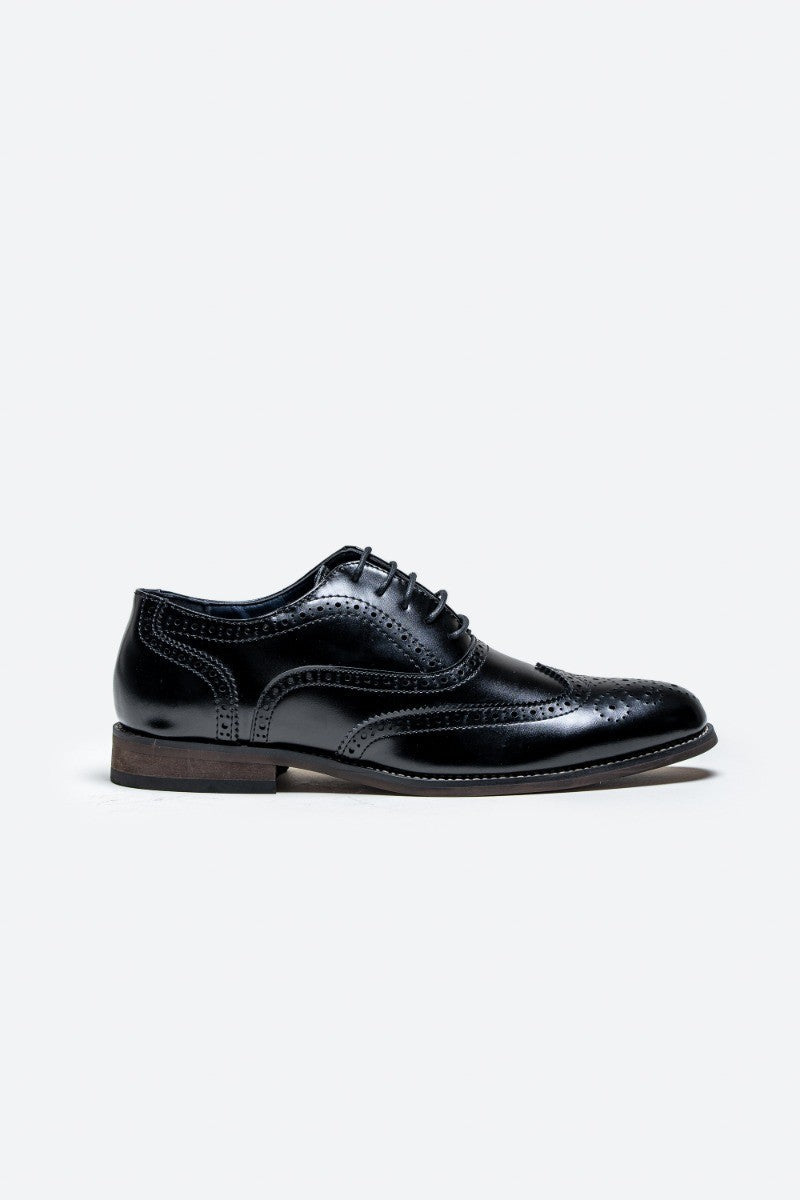 Mens Black Oxford Brogue Shoes CLARK