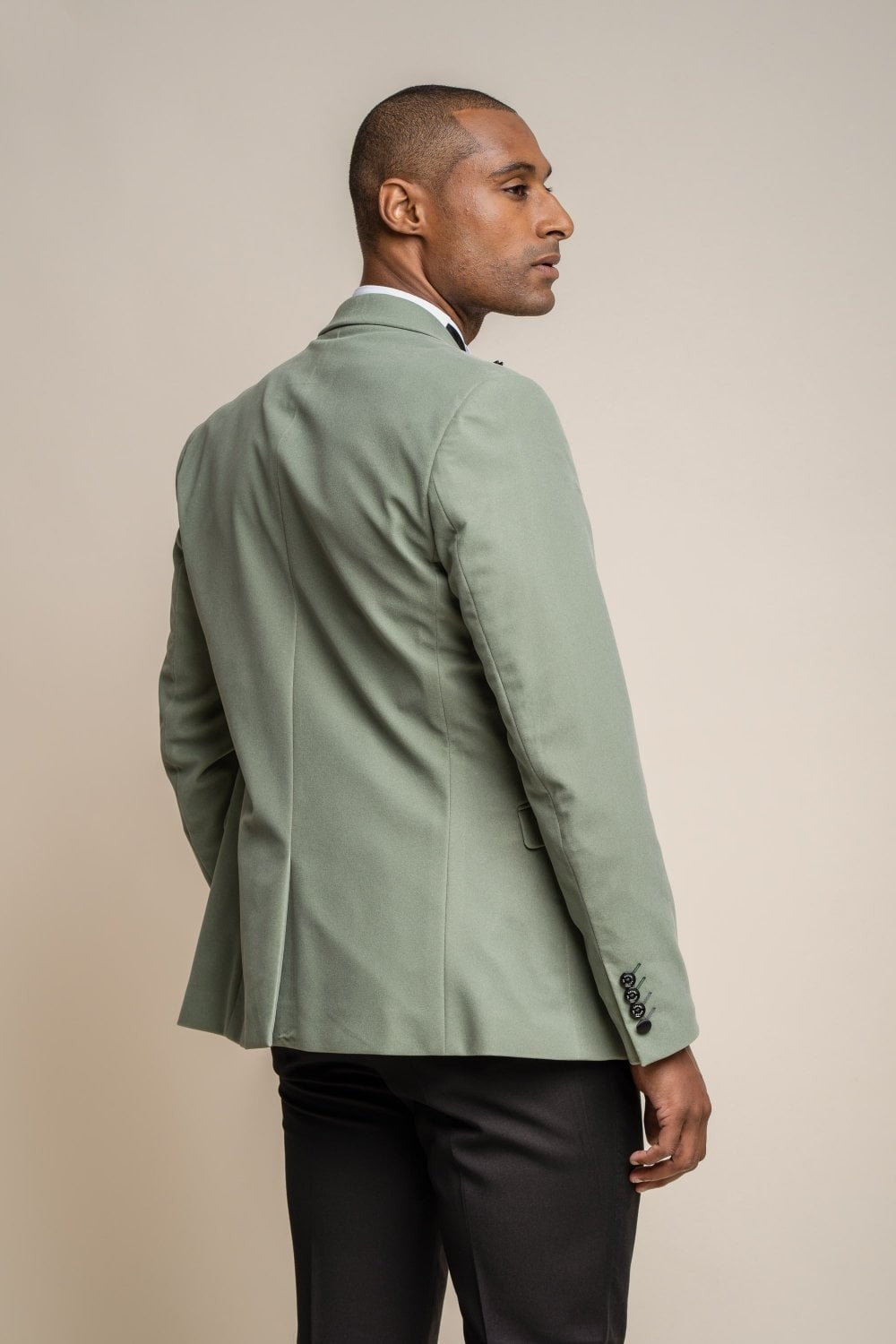 Mens Jade Green Slim Fit Velvet Tuxedo Blazer ROSA